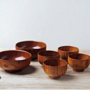 HoneyHome-Handmade-Jujube-Solid-Wood-Bowl-for-Rice-Miso-Soup-Dip-Desserts-Chips-Snacks-Cereal-Salad-Fruit-Decoration-Set-of-4-M-0-4