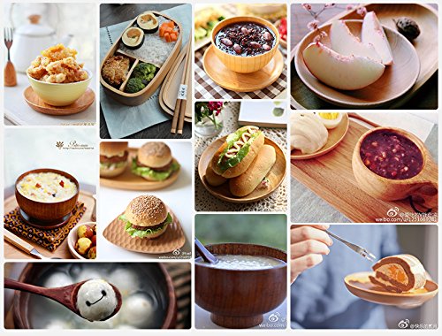 Miso Soup HoneyHome Handmade Jujube Solid Wood Bowl for Rice Cereal Decoration Dip Salad Chips Desserts Fruit by HoneyHome S-4 Snacks 