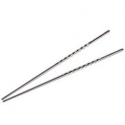 Happy-Sales-HSCSS4-10-Pc-Chopstick-Stainless-Steel-Chopsticks-5-Pairs-spiral-0-0
