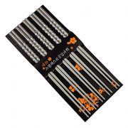 Rbenxia-Metal-Steel-Chopstick-Stainless-Steel-Spiral-Chopsticks-5-Pairs-0-0