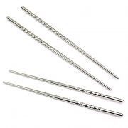 Rbenxia-Metal-Steel-Chopstick-Stainless-Steel-Spiral-Chopsticks-5-Pairs-0-1